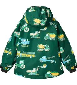 Børn Småfolk Vinterjakker|Vinterjakke - Evergreen m. Køretøj