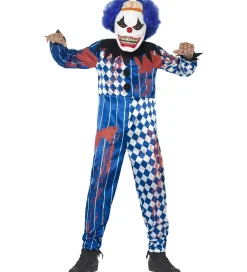 Smiffys Halloween>Udklædning - Deluxe Sinister Clown - Blue