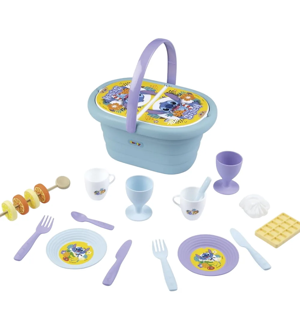 Smoby Rolleleg|Legemad|Picnickurv - 19 Dele - Stitch