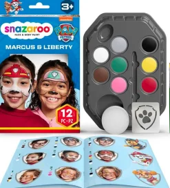 Snazaroo Sminke|Ansigtsmaling - 8 Farver - Paw Patrol Marshall & Libert