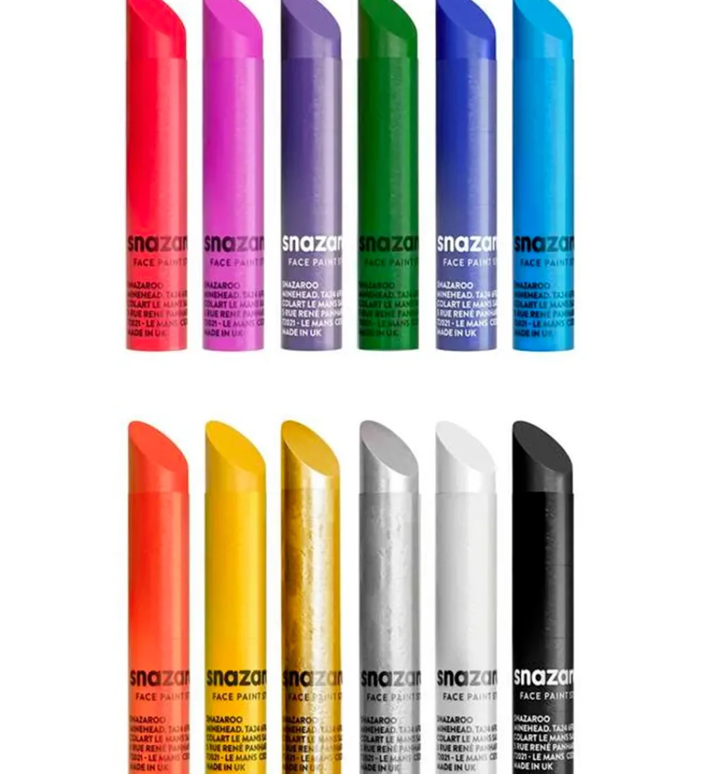 Snazaroo Sminke|Ansigtsmaling - Stifter - 12 stk.