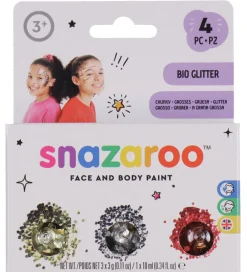 Snazaroo Rolleleg|Sminke|Sminke - BIO Glitter Chunky - 3 stk. - Guld/Sølv/Pink
