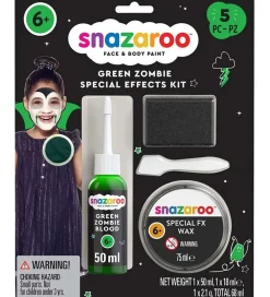 Snazaroo Rolleleg|Sminke>Sminkefarvesæt - Zombie Grøn - 5 Dele