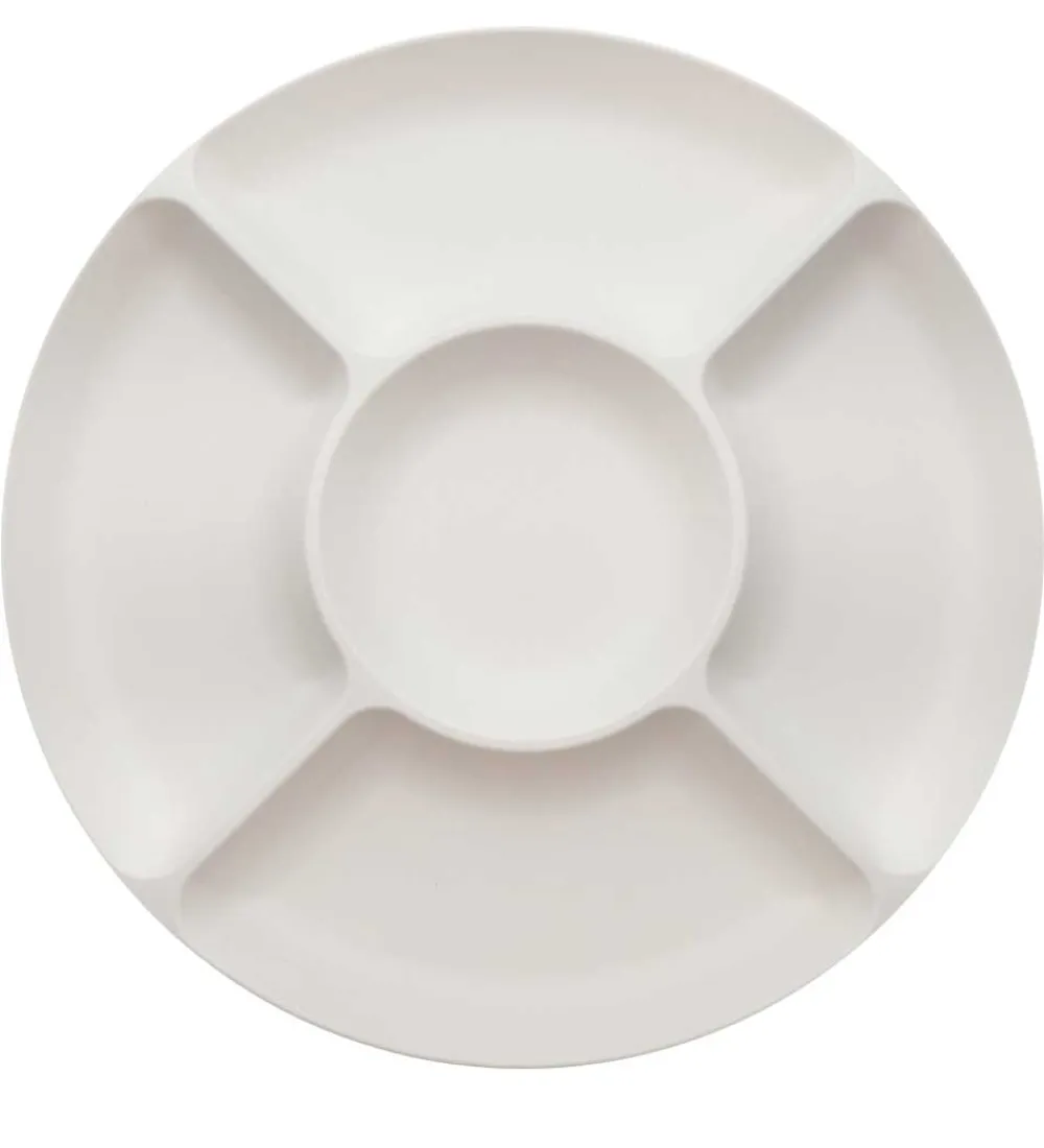 SnikSnack Tallerkener|Snackfad - 5 Rum - 25 cm - Hvid