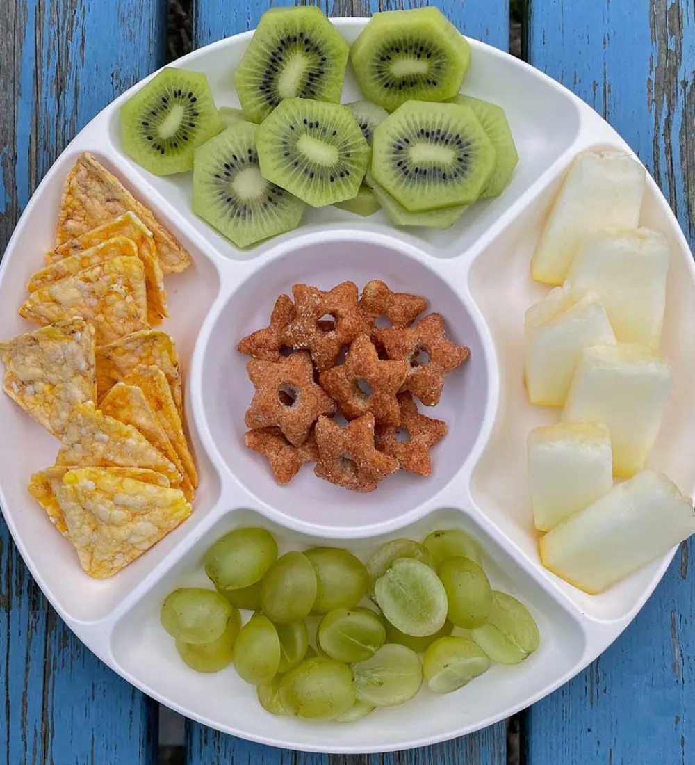 SnikSnack Tallerkener|Snackfad - 5 Rum - 25 cm - Hvid