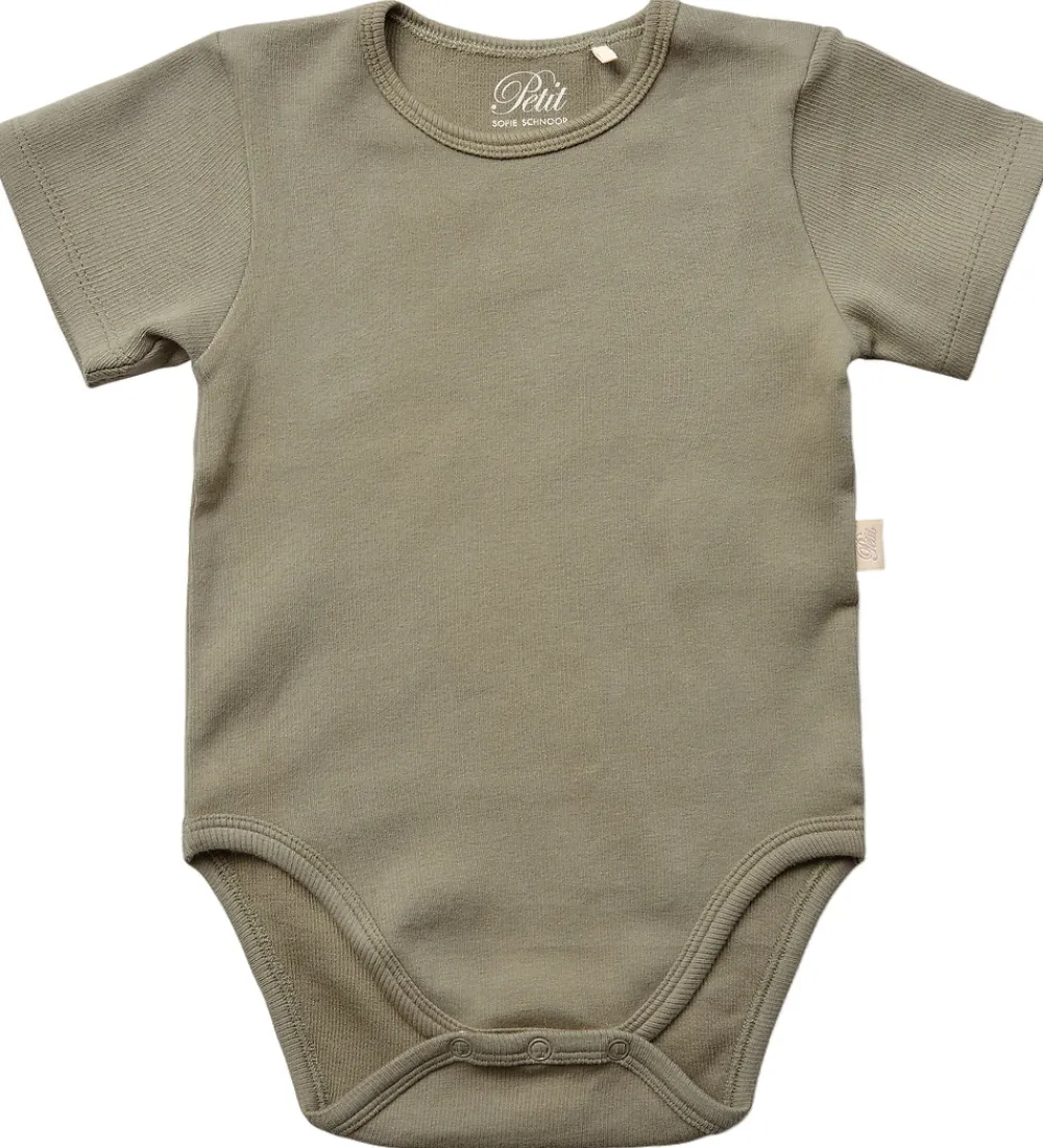 Børn Sofie Schnoor Bodyer|Basis>Body l/æ - Rib - Dusty Green