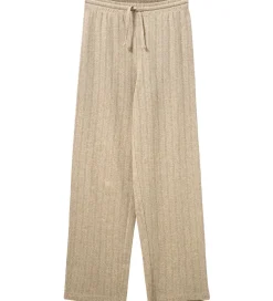 Børn Sofie Schnoor Basis|Bukser - LovaSY - Beige m. Hulmønster