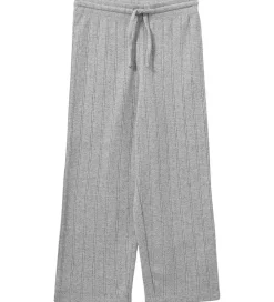 Børn Sofie Schnoor Basis|Bukser - LovaSK - Gråmeleret m. Hulmønster