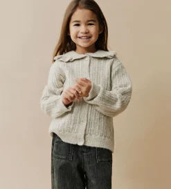 Børn Sofie Schnoor Striktrøjer|Cardigan - Strik - Hennysk - Ecru Melange