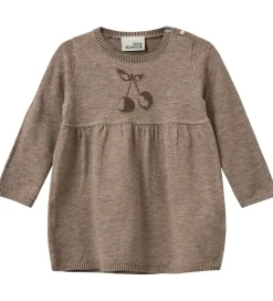 Børn Sofie Schnoor Kjoler|Kjole - Strik - Uld - Dagnysb - Brunmeleret
