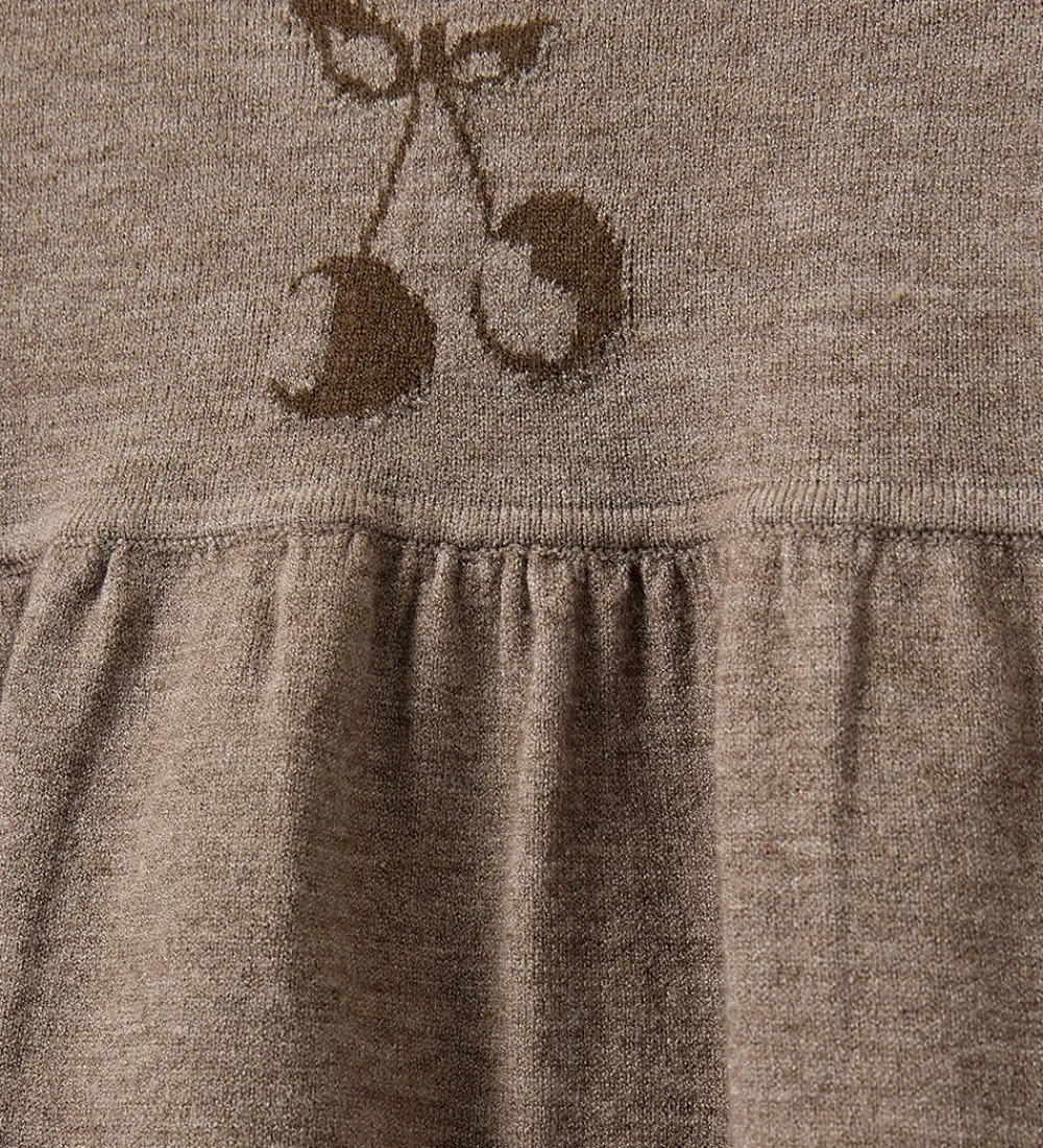 Børn Sofie Schnoor Kjoler|Kjole - Strik - Uld - Dagnysb - Brunmeleret