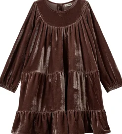 Børn Sofie Schnoor Kjoler>Kjole - Velour - SelineSB - Brun