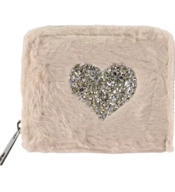Sofie Schnoor Punge|Pung - Imiteret Pels - Beige m. Sølvglimmerhjerte