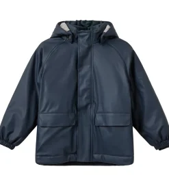 Børn Sofie Schnoor Regntøj|Regnjakke m. Vattering - PU - BillieSK - Dark Blue