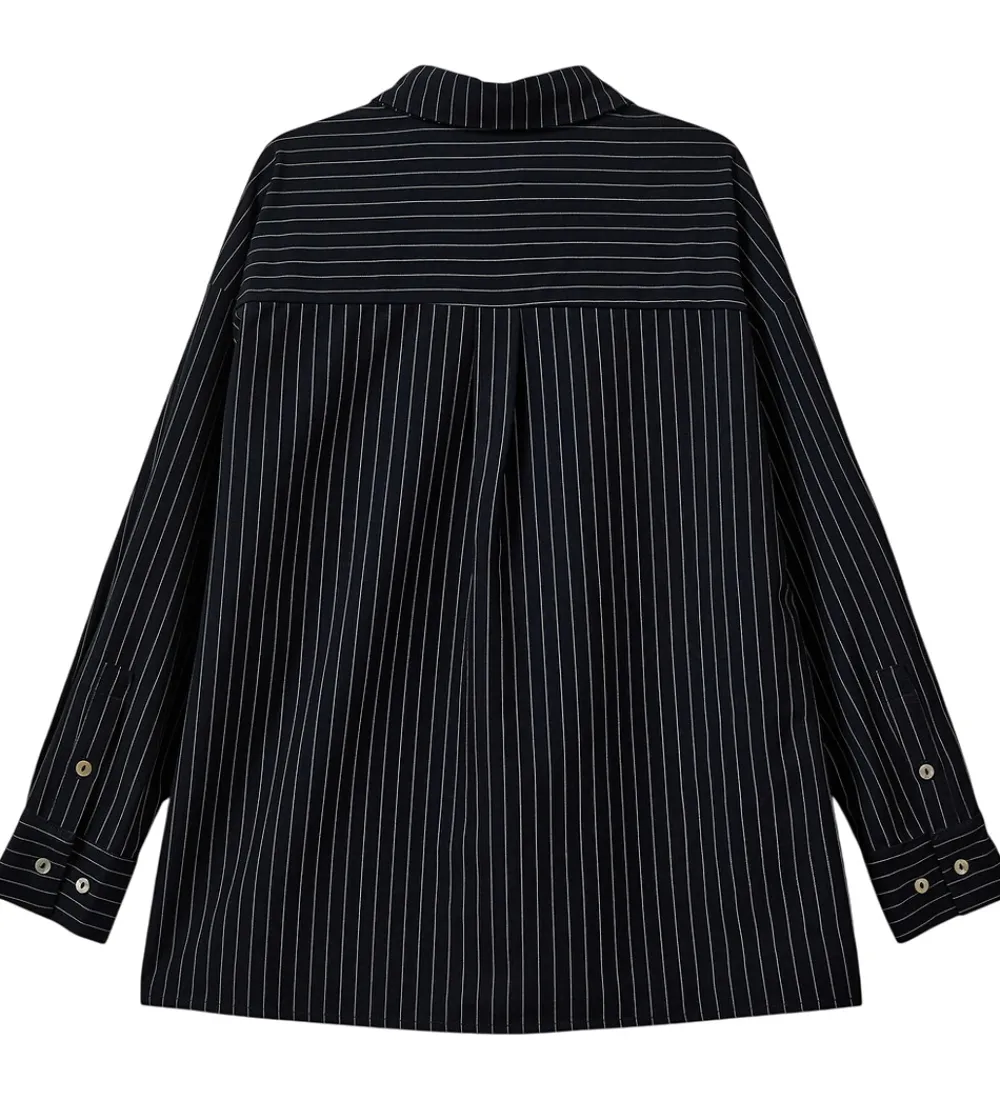 Børn Sofie Schnoor Skjorter>Skjorte - KaliaSy - Dark Navy m. Striber