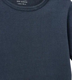 Børn Sofie Schnoor T-Shirts|Basis|T-shirt - Rib - Dark Blue