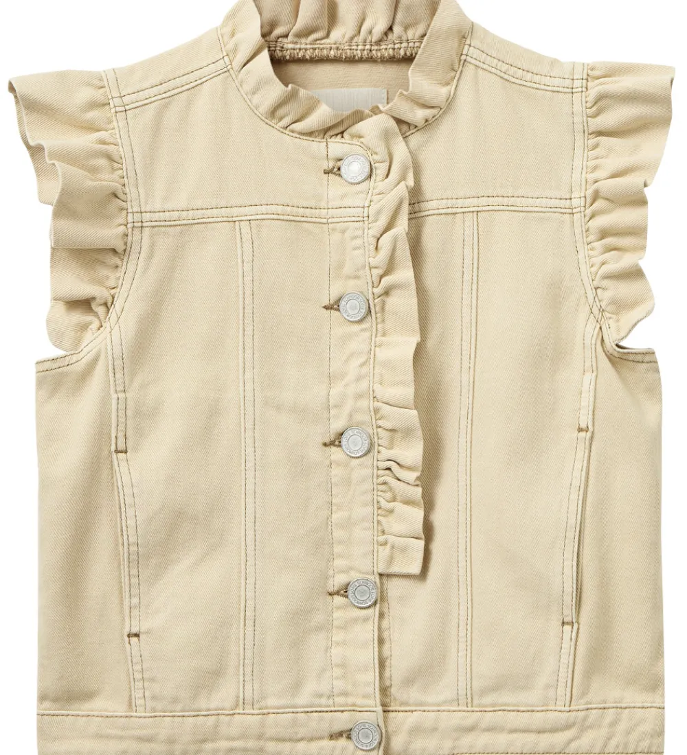 Børn Sofie Schnoor Veste>Vest - Denim - Arahsy - Off White Sand