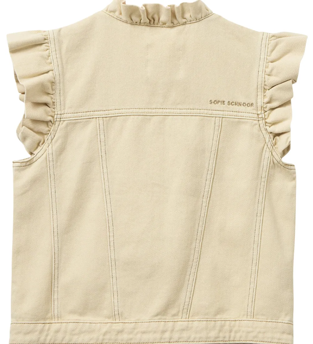 Børn Sofie Schnoor Veste>Vest - Denim - Arahsy - Off White Sand