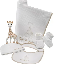 Sophie la Girafe Bideringe|Savlesmække>Gaveæske - My Birth Outfit - So Pure