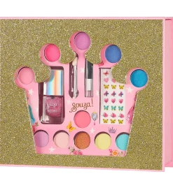 Souza Sminke|Neglelak>Sminkesæt - Øjenskygge/Neglelak/Stickers - Crown