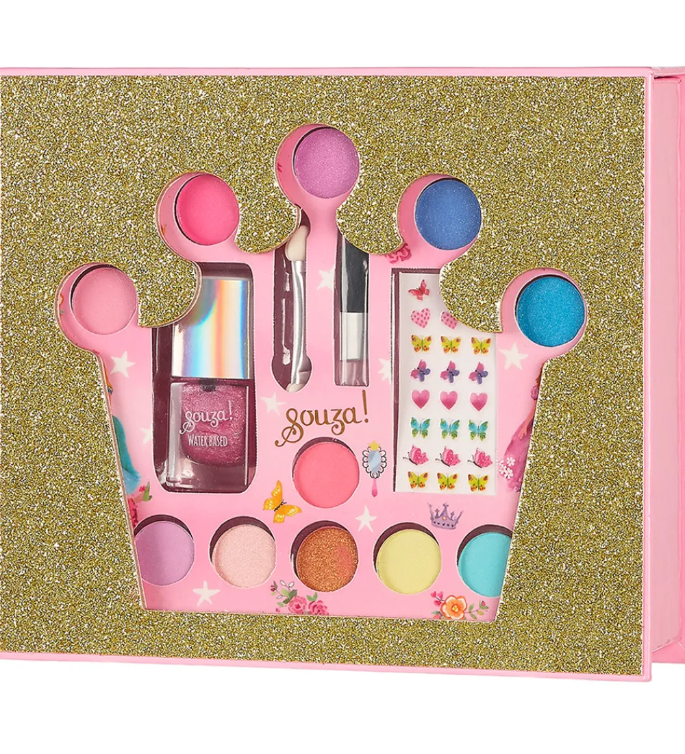 Souza Sminke|Neglelak>Sminkesæt - Øjenskygge/Neglelak/Stickers - Crown