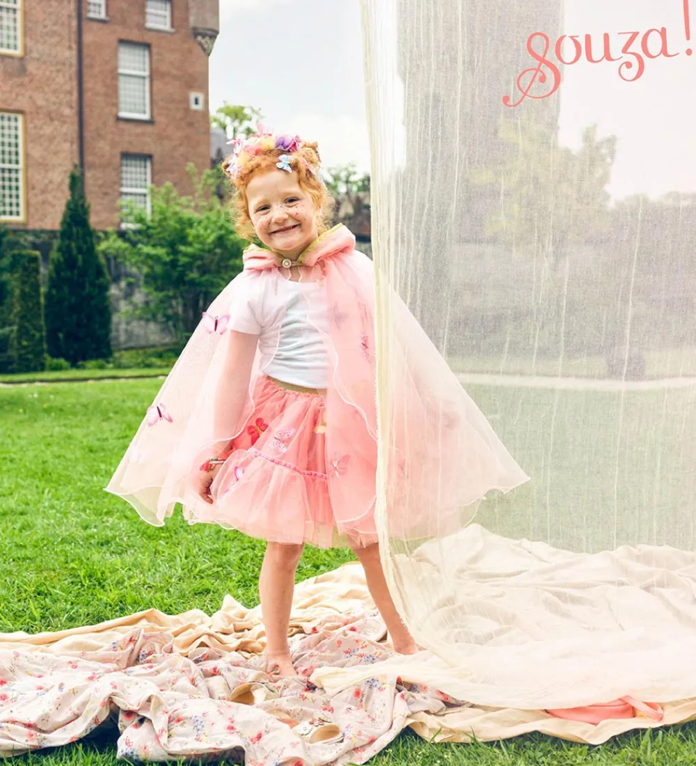 Souza Udklædningstøj|Udklædning - Fe-kappe - Lilyanne - Rosa/Sommerfugle