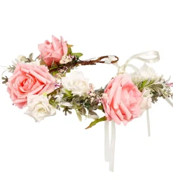 Souza Udklædningstøj|Hårbøjler|Udklædning - Hårbøjle m. Blomster- Eefke - Rosa/Hvid