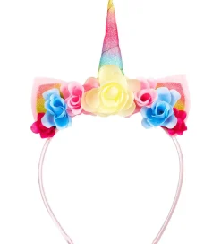 Souza Hårbøjler|Udklædning - Hårbøjle m. Blomster - Enhjørning - Pastel/Re