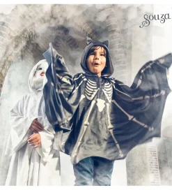Souza Halloween></noscript>Udklædning - Kappe - Flagermus - Grå