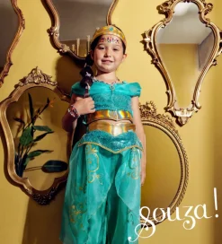 Souza Udklædningstøj|Udklædning - Prinsesse - Amira - Turkis