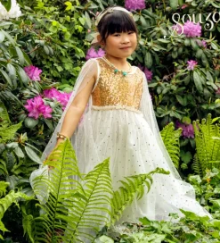 Souza Udklædningstøj|Udklædning - Prinsesse - Dorianne - Hvid/Guld