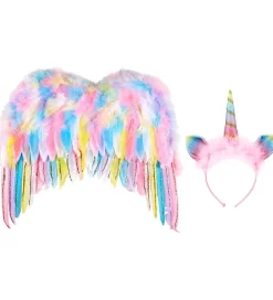 Souza Hårbøjler|Udklædning - Vinger m. Hårbøjle - Enhjørning - Regnbue