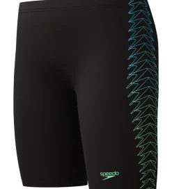 Børn Speedo Svømmetøj|Svømning>Badebukser - Plastisol Placement - Sort m. Grøn