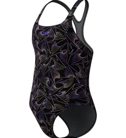 Børn Speedo Svømmetøj|Svømning|Badedragt - HyperBoom Allover Medalist - Sort/Fersken