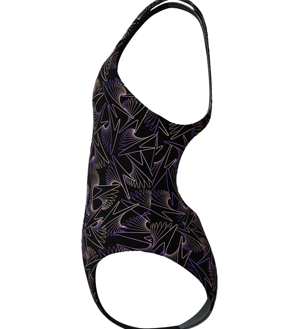 Børn Speedo Svømmetøj|Svømning|Badedragt - HyperBoom Allover Medalist - Sort/Fersken