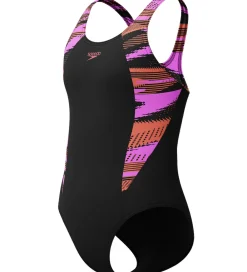 Speedo Svømmetøj|Badedragt - HyperBoom Splice Muscleback - Sort m. Lilla