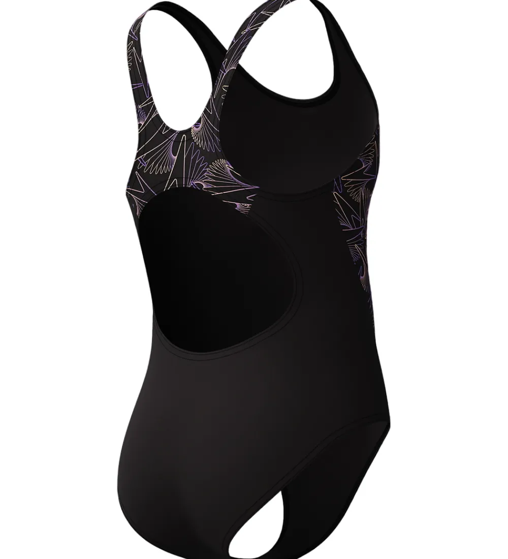 Børn Speedo Svømmetøj|Svømning>Badedragt - HyperBoom Splice Muscleback - Sort/Fersken