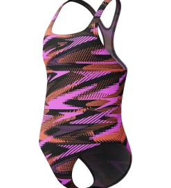 Speedo Svømmetøj>Badedragt - HyperBoom Allover Medalist - Sort/Lilla/Orang