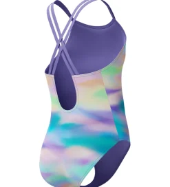 Børn Speedo Svømmetøj|Svømning>Badedragt - Printed Twinstrap - Lilla/Grøn/Orange