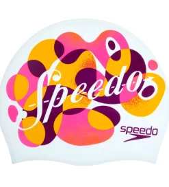 Speedo Badehætter>Badehætte - Junior - Silicone - Hvid/Orange