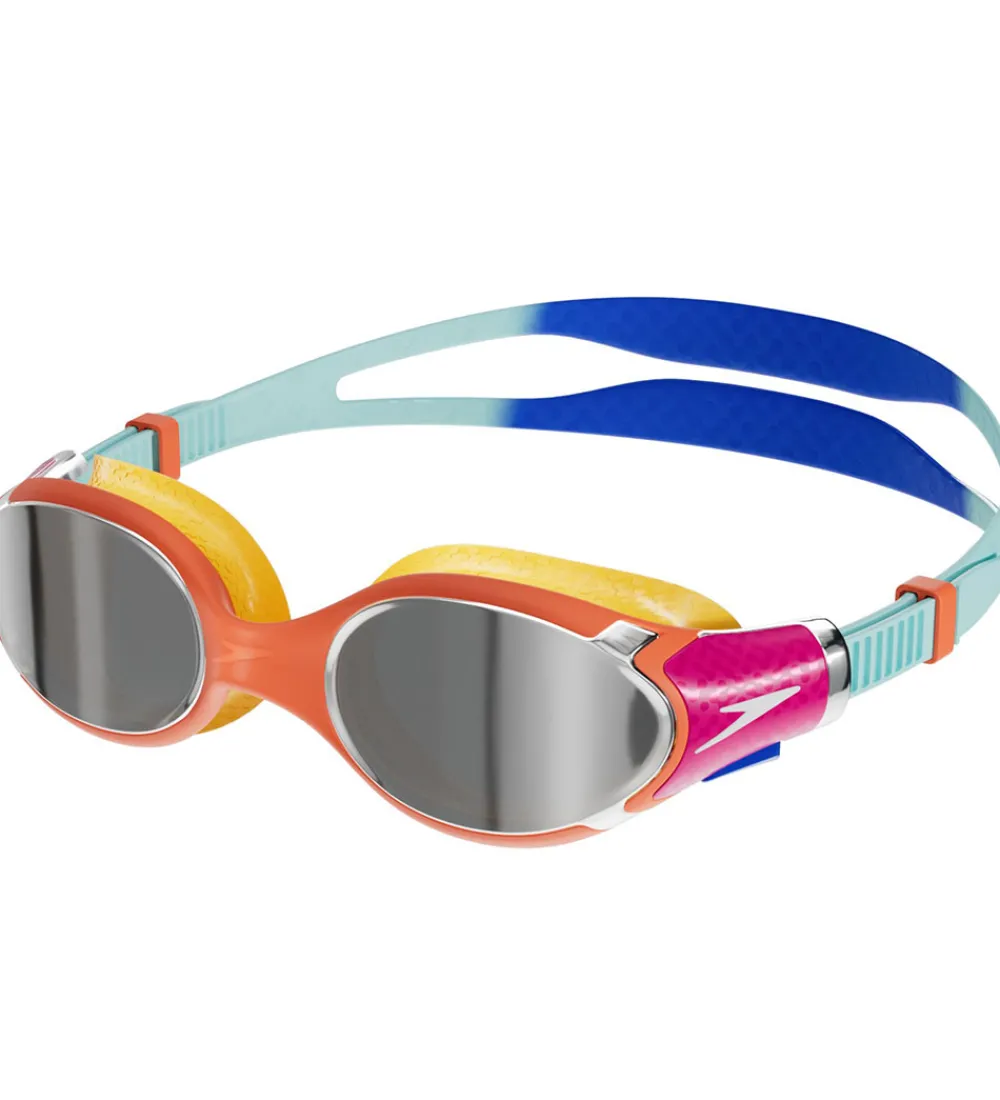 Speedo Svømmebriller|Svømmebriller - BioFuse 2.0 Mirror Junoir - Orange/Blue