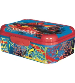 Spiderman Skole|Madkasser|Madkasse - 16x11x6,5 cm - Blå/Rød