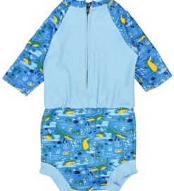 Splash About Våddragter>Våddragt - Happy Nappy - UV50+ - Crocodile Swamp