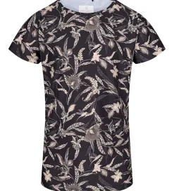 Sofie Schnoor T-Shirts Og Toppe|Sport by T-shirt - Louisa - Sort m. Mønster