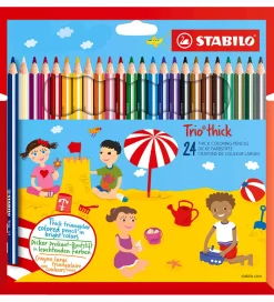 Stabilo Tuscher Og Farver|Skriveredskaber>Farveblyanter - Trio Thick - 24 stk. - Multifarvet