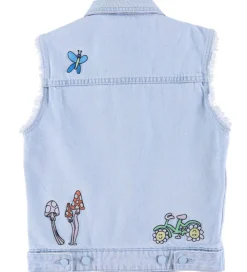 Børn Stella McCartney Kids Veste|Denimvest - Lyseblå m. Broderi
