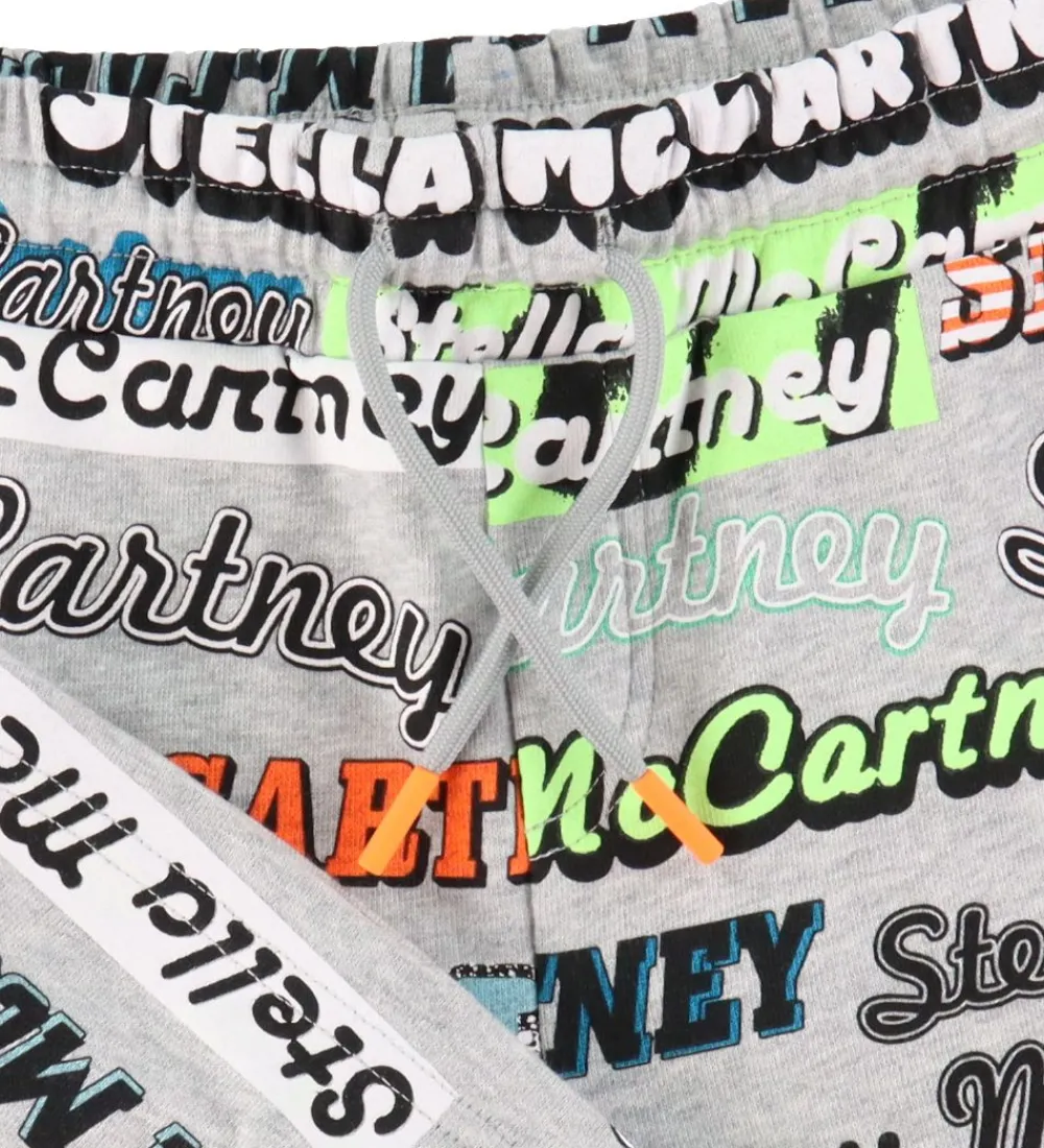 Stella McCartney Kids Sportsshorts>Shorts - Logo Sport - Gråmeleret m. Stella