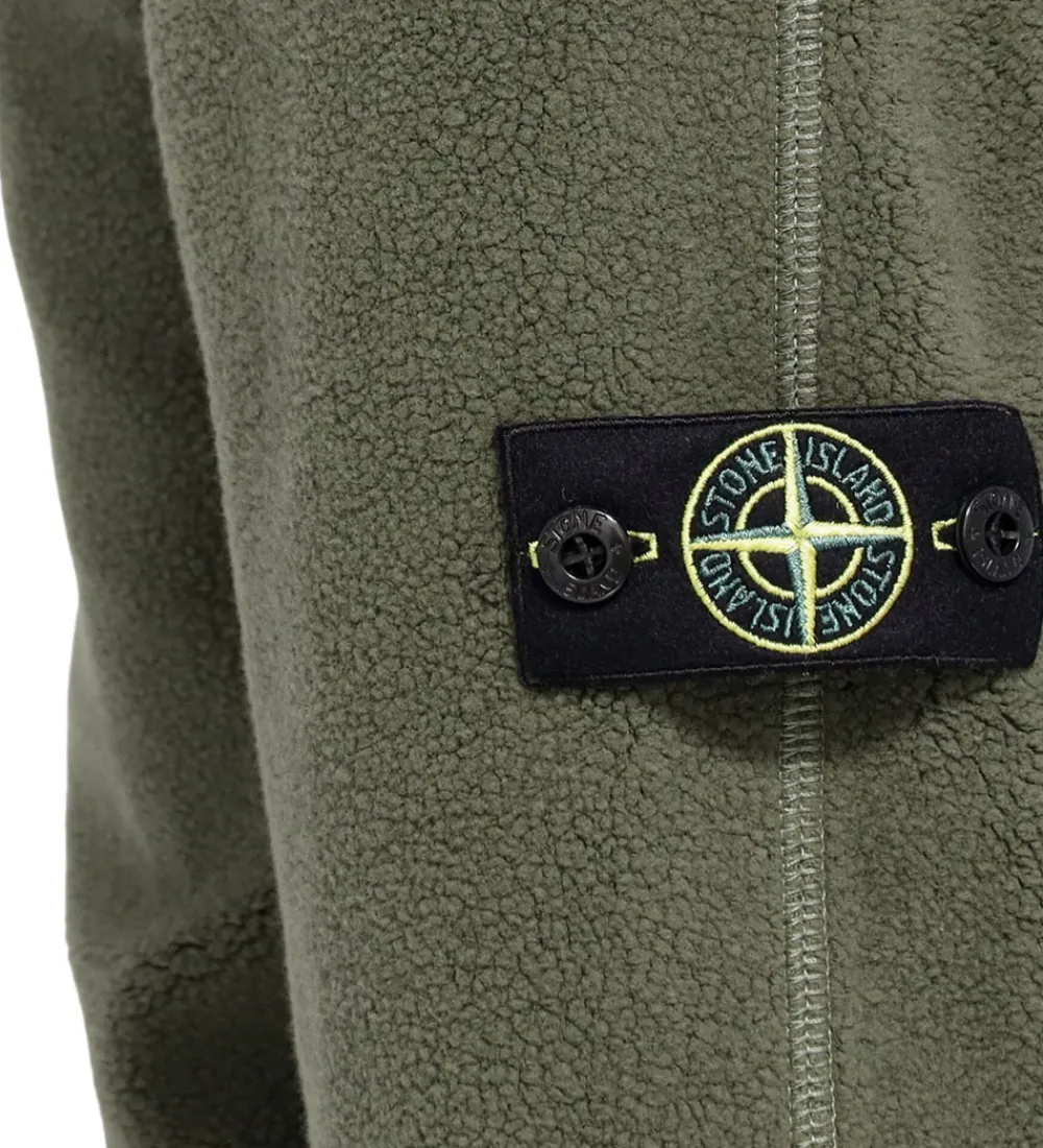 Børn Stone Island Fleece>Fleecebukser - Military Green