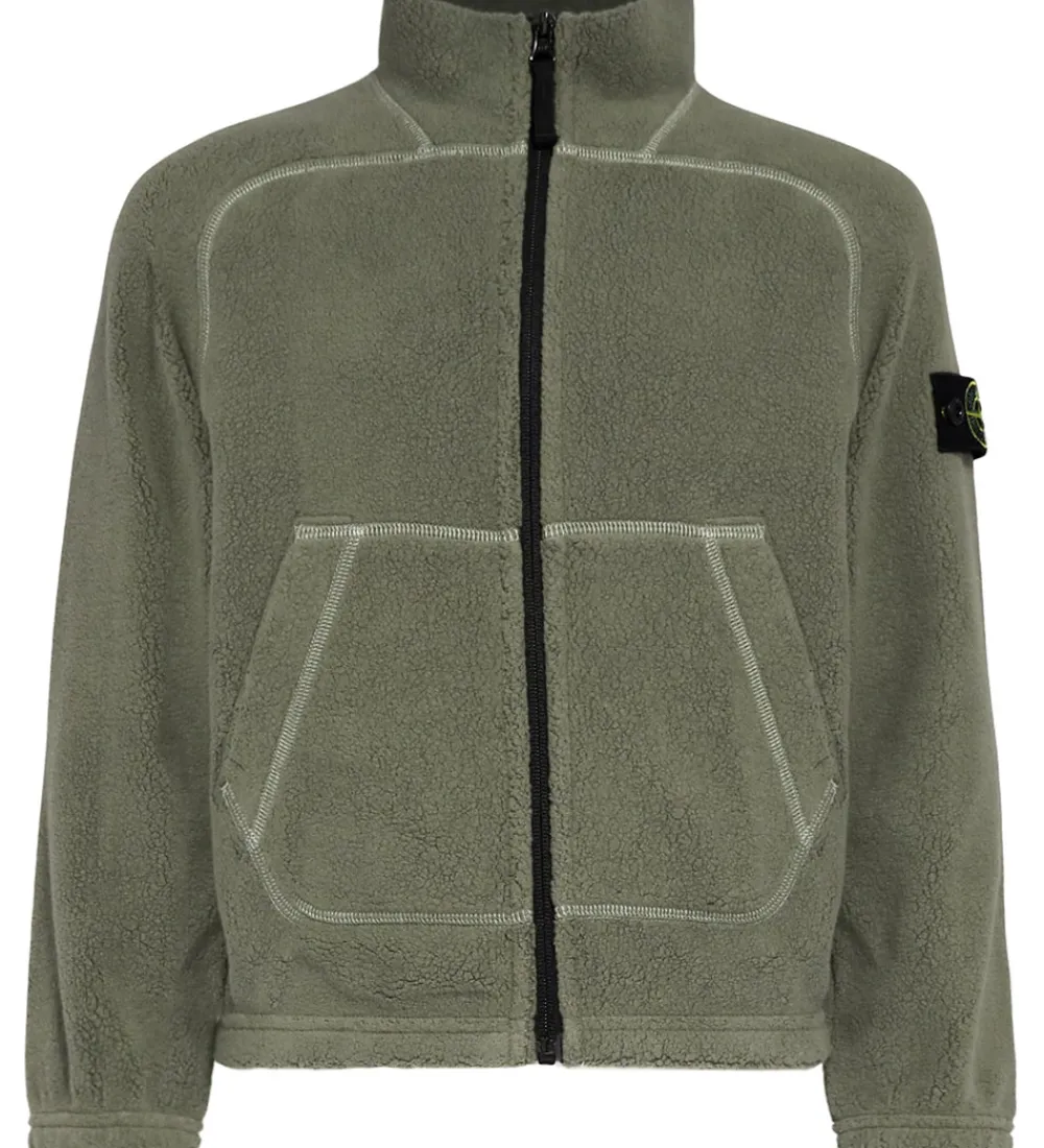 Børn Stone Island Fleece>Fleecejakke - Military Green