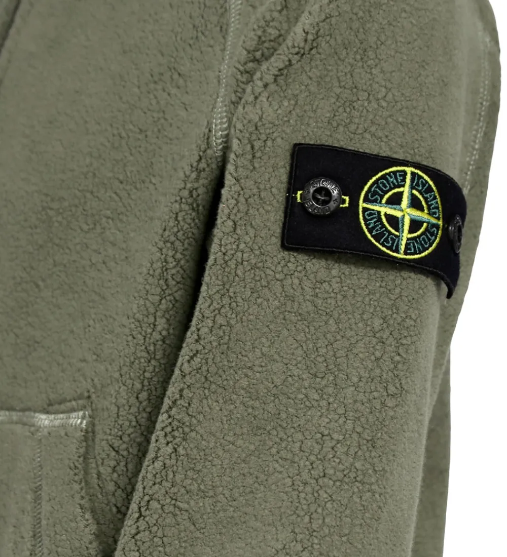 Børn Stone Island Fleece>Fleecejakke - Military Green
